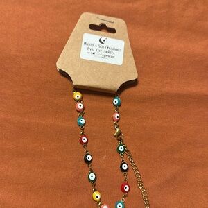 Evil eye anklet